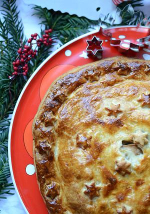 Recette Tourte pleurotes poireau béchamel - Noel