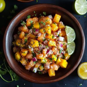 Recette Ravivez vos papilles avec ce Ceviche de Mangue Péruvien Irresistible et Rafraîchissant