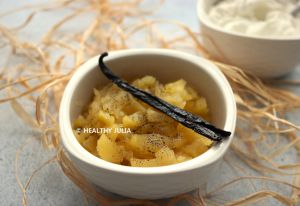 Recette Pommes cuites au sirop de vanille (micro-ondes)