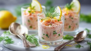 Recette Mousses de saumon aux herbes
