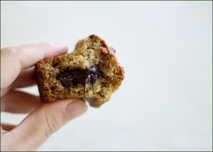 Recette Mini-cakes à la banane coeur de chocolat (recette vegan)