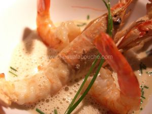 Recette Langoustines Et Crevettes  Espuma Au Réglisse