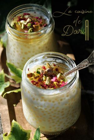 Recette Perles du Japon à la fleur d’oranger façon Mouhalabieh - Douceur orientale revisitée