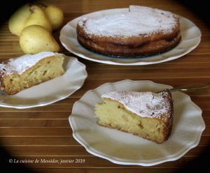 Recette Gâteau poire et ricotta