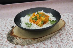 Recette Curry de poulet aux carottes et lait de coco