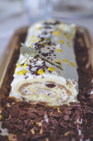 Recette Bûche de Noël à la vanille (Recette pâtissière facile)