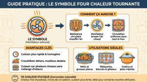 Recette Comprendre le symbole four chaleur tournante : guide pratique
