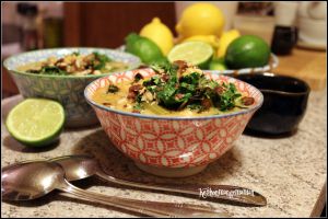 Recette Soupe de pois chiche et chou Kale au lait de coco et curry (végan)