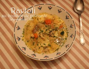 Recette Ravioli au bouillon de poularde