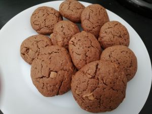 Recette Cookies au chocolat et pépites de chocolat au lait