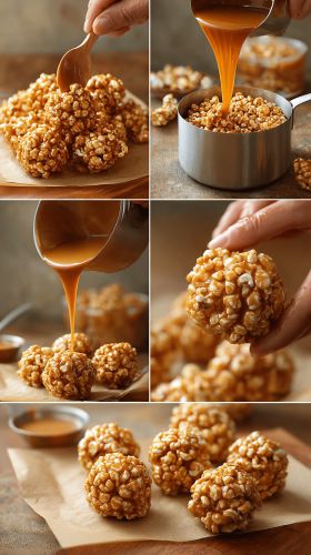 Recette Sweet and Sticky Popcorn Balls: A Delightful Treat in 30 Mins