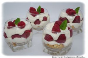 Recette Verrine a la framboise