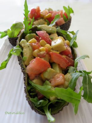 Recette Salade composée aux tomates, avocat et maïs