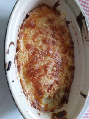 Recette Gratin de poireau à la morteau et aux oeufs en béchamel