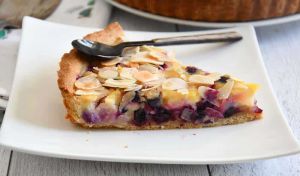 Recette Tarte amandine poires cassis
