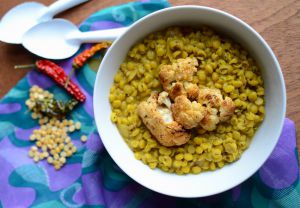 Recette Chana dal et chou fleur rôti #végétarien