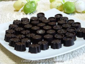 Recette Chocolats noirs ganache à la fève Tonka amandes et Amaretto