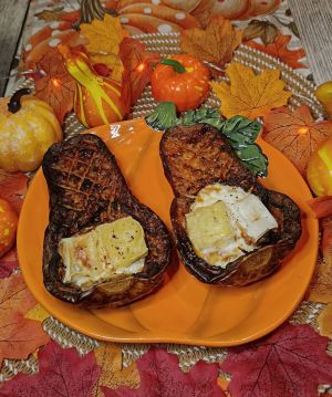 Recette Mini butternut farcie aux lardons de volaille et Pavé d'Affinois