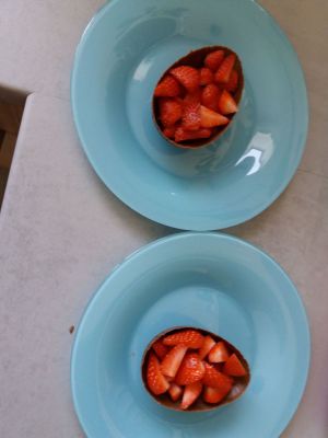 Recette Oeufs chocolat fraises