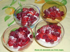 Recette Mousse de mascarpone aux fruits rouges