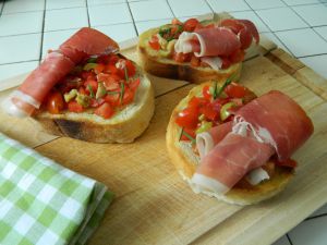 Recette {plat} Bruschetta estivale