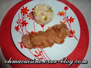 Recette Filet mignon de porc ,sauce satay
