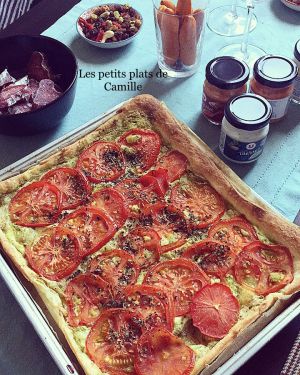 Recette Pizza tomate pesto mascarpone