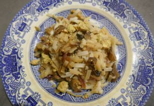 Recette Tagliatelles de riz sautées aux champignons et au tofu
