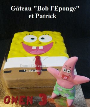 Recette Gâteau "Bob l'Eponge et Patrick" en Pâte à Sucre