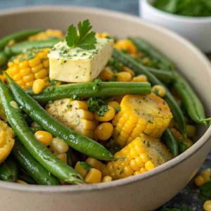 Recette Herb Buttered Corn and Green Beans – Simple Side Dish