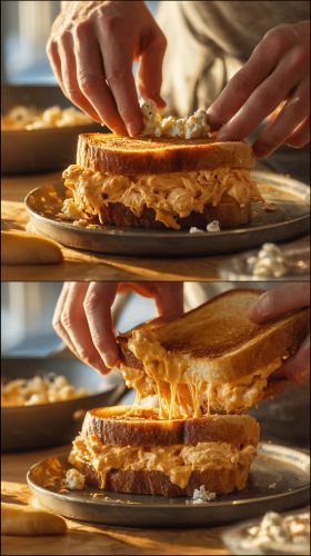 Recette Spice Up Your Sandwich: Buffalo Chicken Grilled Cheese Delight