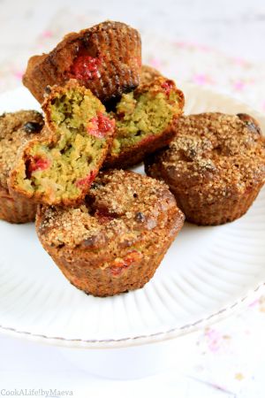 Recette Muffins { vegan } avocat & groseilles - Bataille Food #27