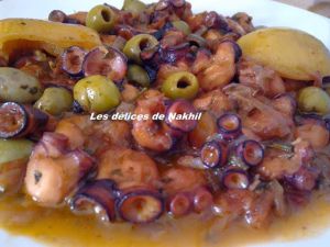 Recette Tajine de poulpe aux olives