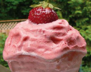 Recette Yaourt glacé aux fraises