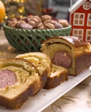 Recette Saucisson en brioche aux pistaches de Cyril Lignac dans Tous en cuisine