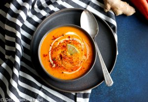 Recette Meilleure soupe de carottes au gingembre et citron vert (vegan)