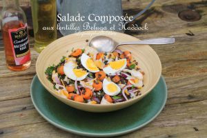 Recette Salade composée aux lentilles beluga et haddock