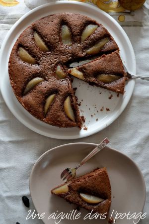 Recette Tarte cake poire-fève tonka, d'après Christophe Felder