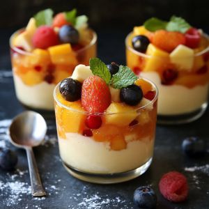 Recette Pudding Coco aux Fruits