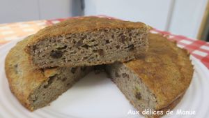 Recette Gâteau aux bananes et raisins secs, IG bas pour diabétique (ou pas)