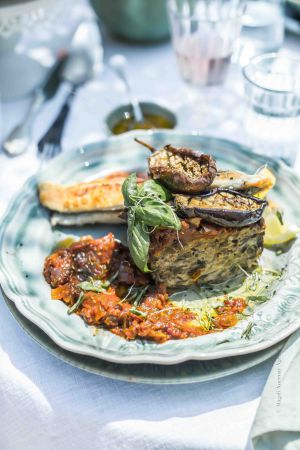 Recette Flan d’aubergines et sa compotée de tomates