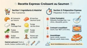 Recette Croissant salé saumon : l’entrée chic et express