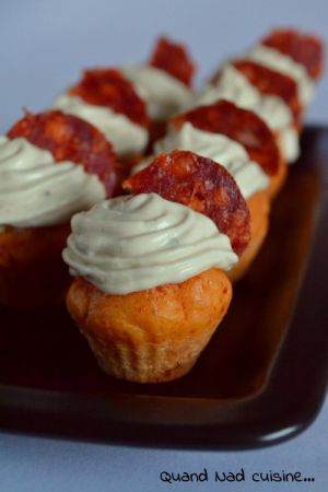 Recette Mini-cupcakes au chorizo et fromage frais