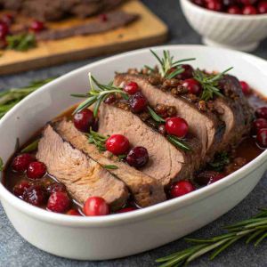 Recette Cranberry Balsamic Roast Beef – Holiday Main Recipe