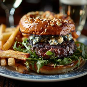 Recette Burger au bleu et roquette : Recette savoureuse et facile à réaliser