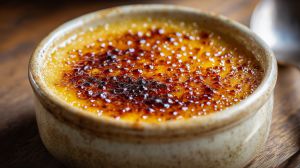 Recette Crème brûlée à la vanille, cassonade craquante minute