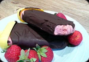 Recette Esquimaux fraise-choco-coco (vegan)