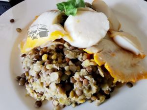 Recette Trio de lentilles, Saint-jacques et Hadock vapeur
