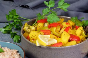 Recette Poivrons à l’ananas cuisson au four VEGAN