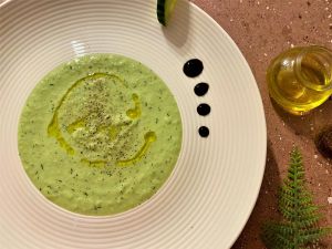 Recette Gaspacho vert (concombre et poivron vert)